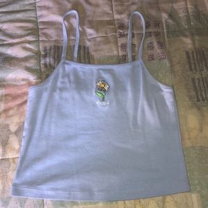 Baby blue crop top